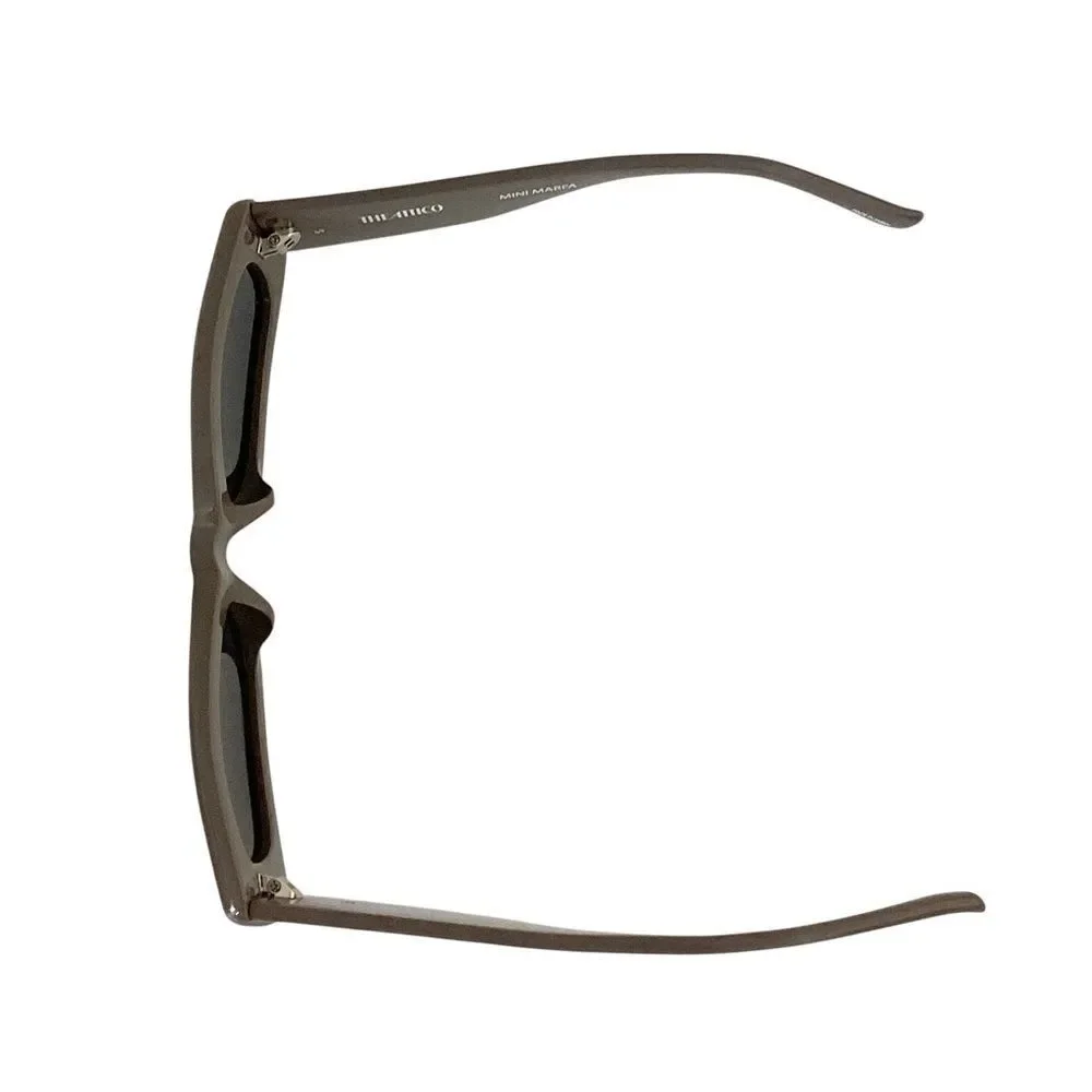 THE ATTICO x LINDA FARROW Mini Marfa Taupe Rectangular Sunglasses